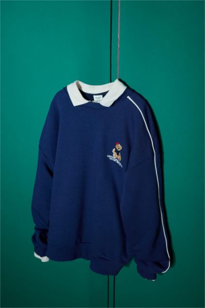 Girl Oversize Fit Crew Neck Printed Sweatshirt