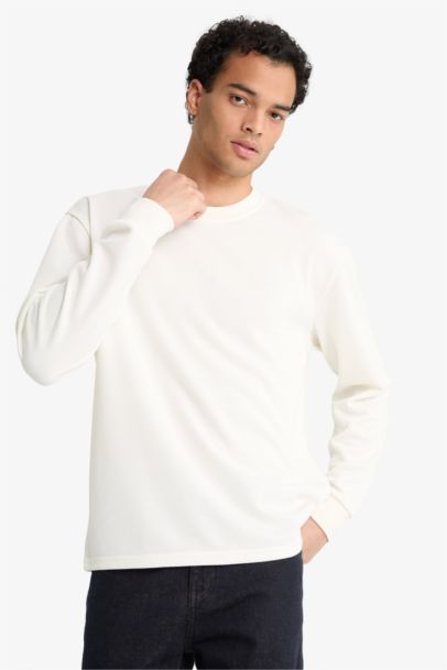 Regular Fıt Bisiklet Yaka Uzun Kollu Body