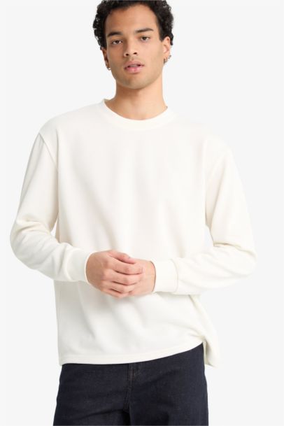 Regular Fıt Bisiklet Yaka Uzun Kollu Body