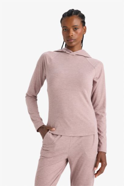 DeFactoFit Standard Fit Long Sleeve Hooded Sports Top