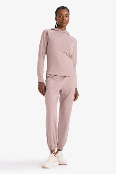 بنطلون جوجر رياضي ملمس ناعم قصة عادية بجيب من DeFactoFit