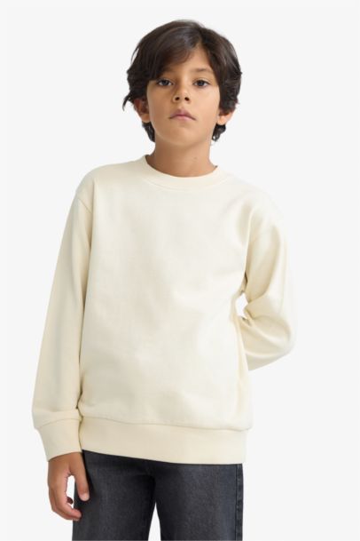 Boy Regular Fit Crew Neck Basic Sweatshirt