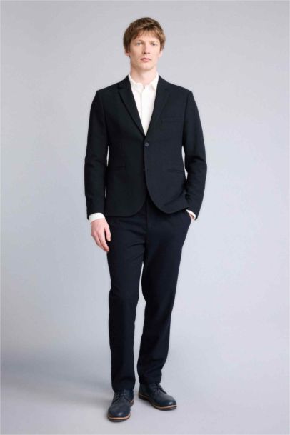 Modern Fıt Penye Blazer Ceket