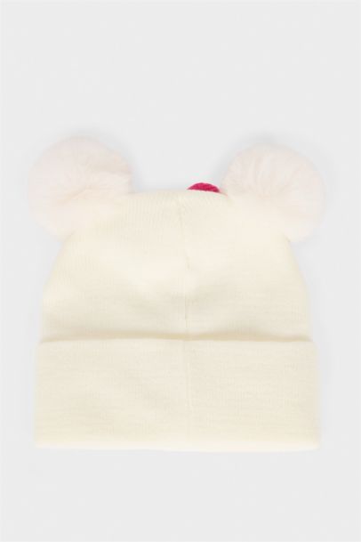 Girl Embroidered Mickey & Minnie Licensed Beret