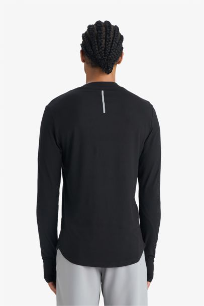 Slim Fit Dar Kesim Dik Yaka Sporcu Uzun Kollu Body