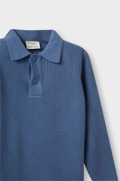 Polo Yaka Triko Kazak Erkek Bebek