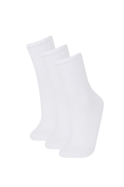 Woman Comfortable Elastic 3 Piece Cotton Long Socks