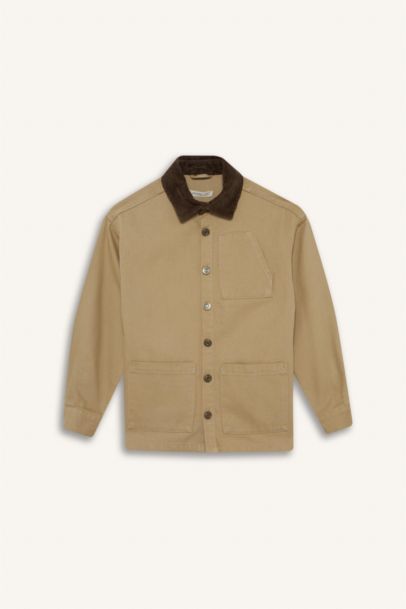 Oversize Geniş Kalıp Polo Yaka Gabardin Uzun Kollu Okul Gömleği Erkek Çocuk