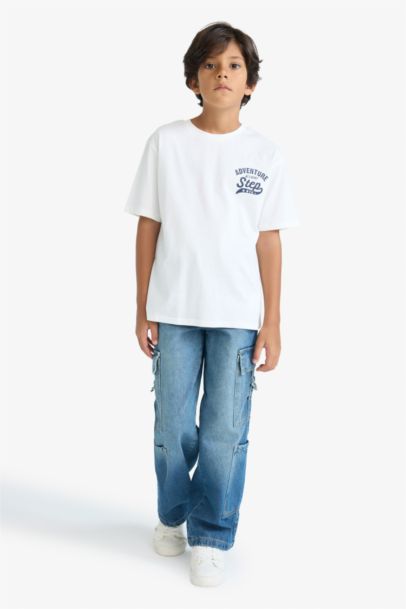 Boy Regular Fit Crew Neck Printed T-Shirt