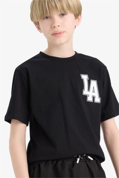 Boy Crew Neck Printed Short Sleeve T-Shirt