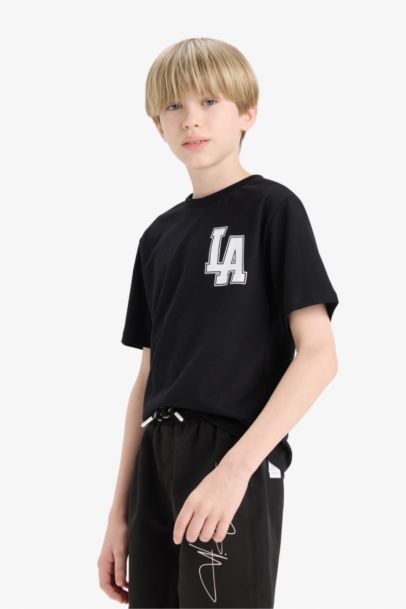 Boy Crew Neck Printed Short Sleeve T-Shirt