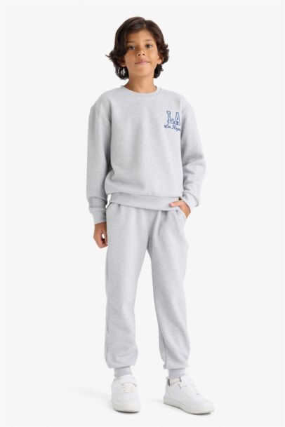 2'li Takım Baskılı Sweatshirt Eşofman Altı Erkek Çocuk