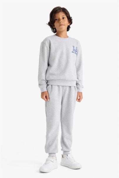 2'li Takım Baskılı Sweatshirt Eşofman Altı Erkek Çocuk