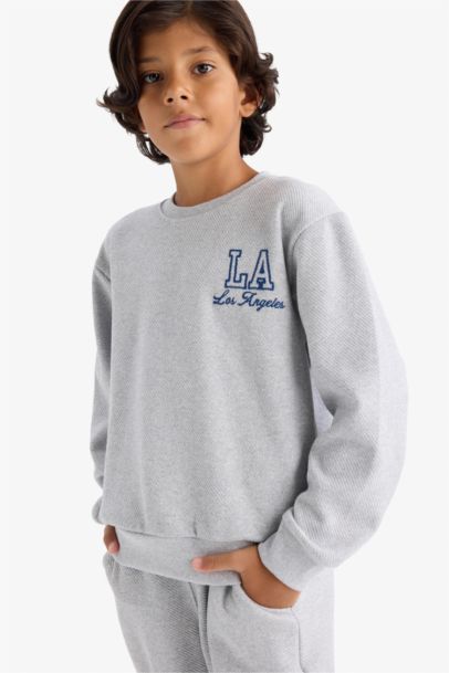 2'li Takım Baskılı Sweatshirt Eşofman Altı Erkek Çocuk