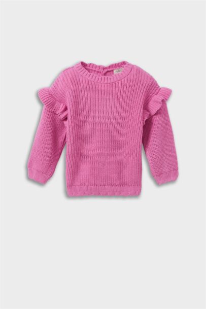 Baby Girl Regular Fit Crew Neck Pullover