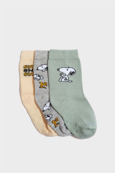 Lot de 3 Chaussettes longues en coton antidérapantes pour bébé garçon