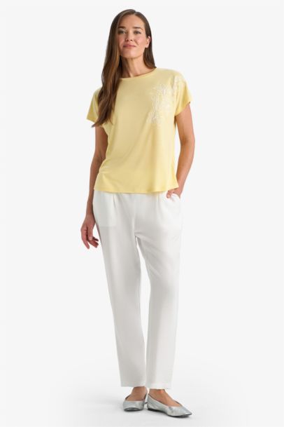 T-shirt basique à col rond et manches courtes