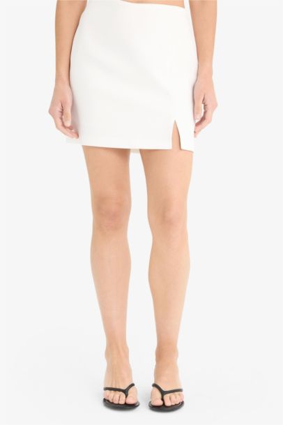 A Line Normal Waist Mini Skirt