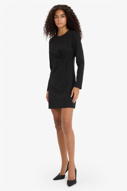 Robe à manches longues et col rond Coupe régulière