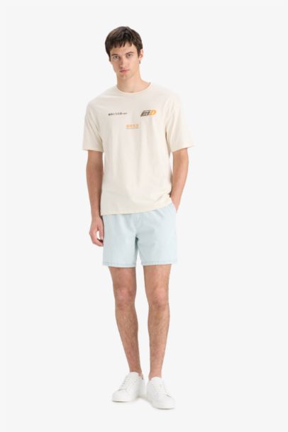 Cotton Initial D Boxy Fit Crew Neck T-Shirt