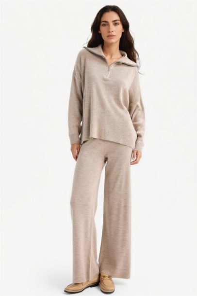 Regular Fit Yarım Fermuarlı Triko Kazak