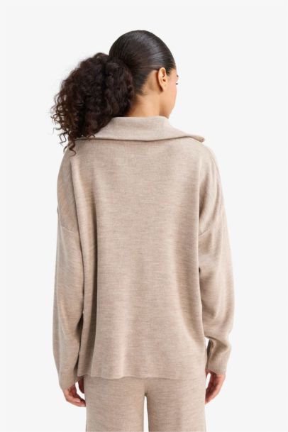 Pull en maille à demi-zip Coupe régulière