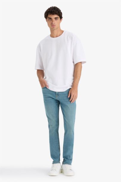 Pedro Slim Fit Super Skinny Hem Denim Trousers