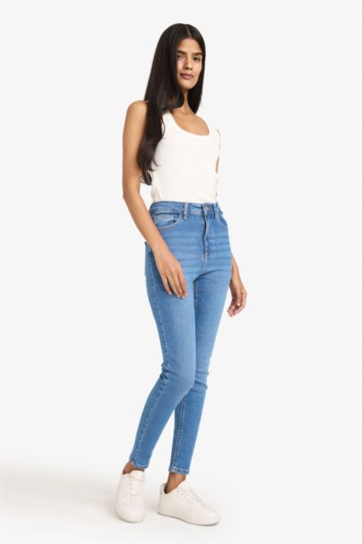 Skinny Fit High Waist Ankle Length Jeans