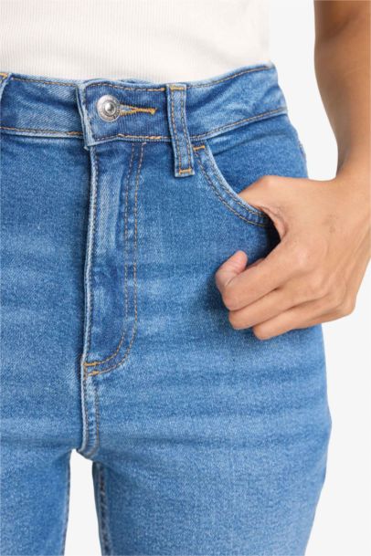 Skinny Fit High Waist Ankle Length Jeans
