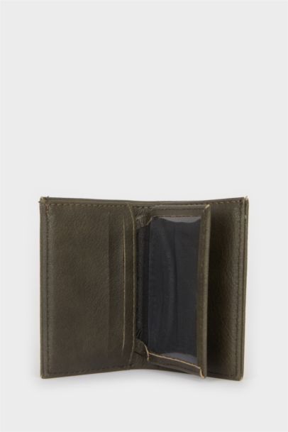 Man Faux Leather Wallet