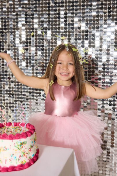 Le Mabelle x DeFacto Askılı Tütü Etekli Elbise Kız Bebek