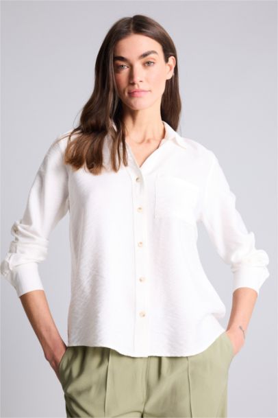 Regular Fit Shirt Collar Long Sleeve Shirt