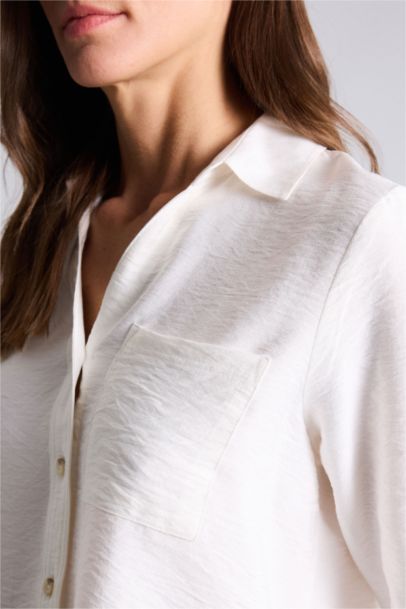 Regular Fit Shirt Collar Long Sleeve Shirt