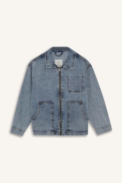 Polo Yaka Denim Ceket Erkek Çocuk