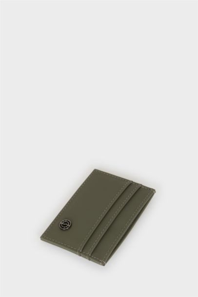 Man Faux Leather Business Card Wallet