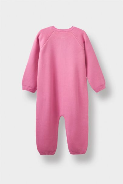 Çiçekli Uzun Kollu Triko Tulum Kız Bebek Yenidoğan