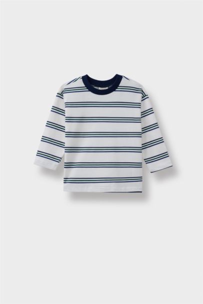 Baby Boy Crew Neck Striped T-Shirt