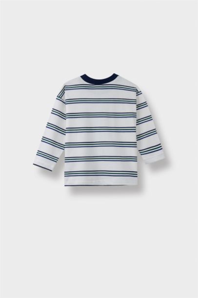 Baby Boy Crew Neck Striped T-Shirt