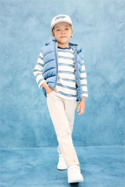 Baby Boy Crew Neck Striped T-Shirt