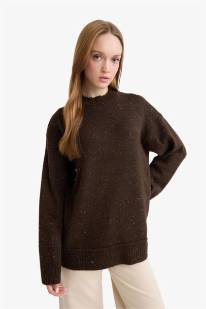 Loose Fit Knitwear Crew Neck Tunic