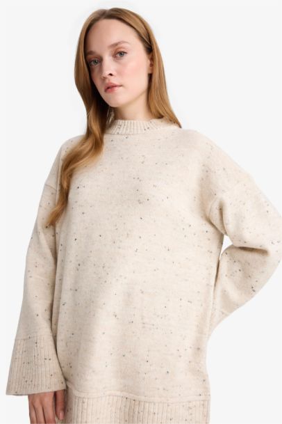 Loose Fit Knitwear Crew Neck Tunic
