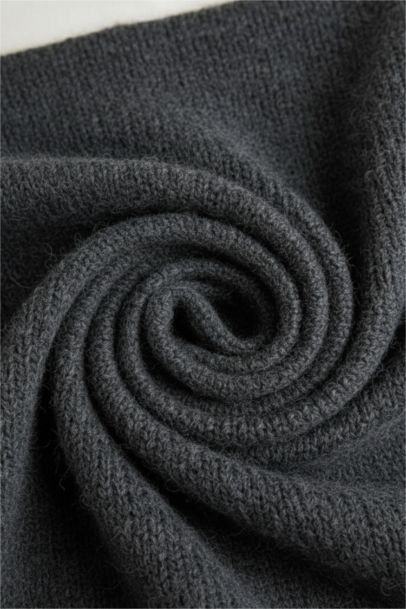 Wool Blend Turtleneck Oversize Fit Knit Pullover