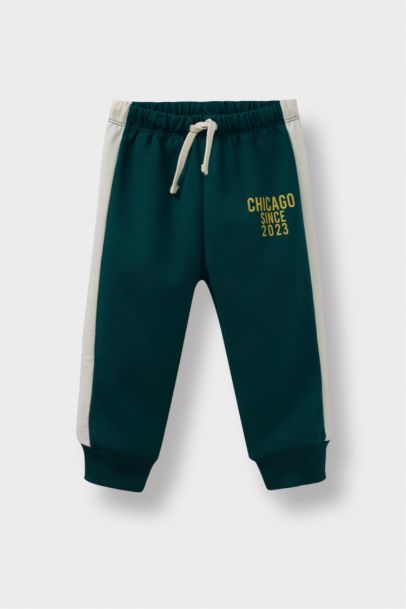 سيت ولادي سويت شيرت وسويت بانتس بطبعة شعار - قطعتين