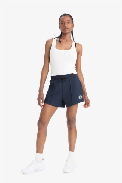 DeFactoFit Flexible Waist White Sports Shorts