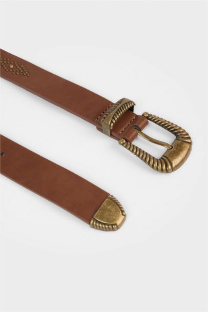 حزام جلد صناعي