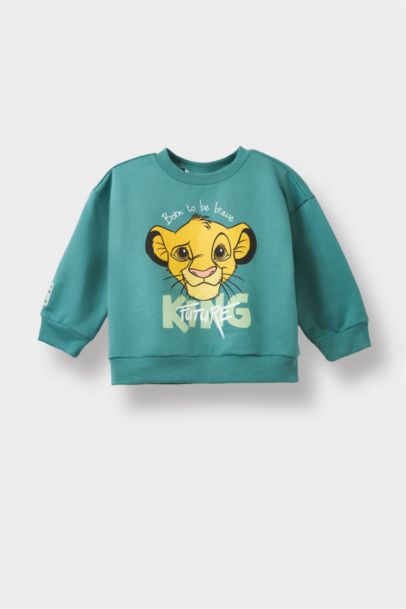 Disney Lion King Bisiklet Yaka Sweatshirt Erkek Bebek