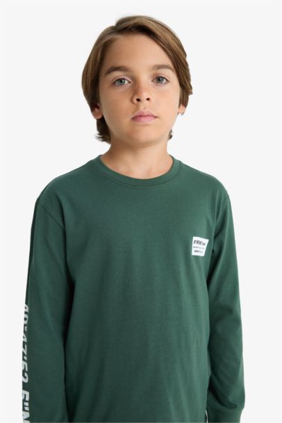 Pijama Takımı Baskılı Uzun Kollu Üst Uzun Alt Erkek Çocuk