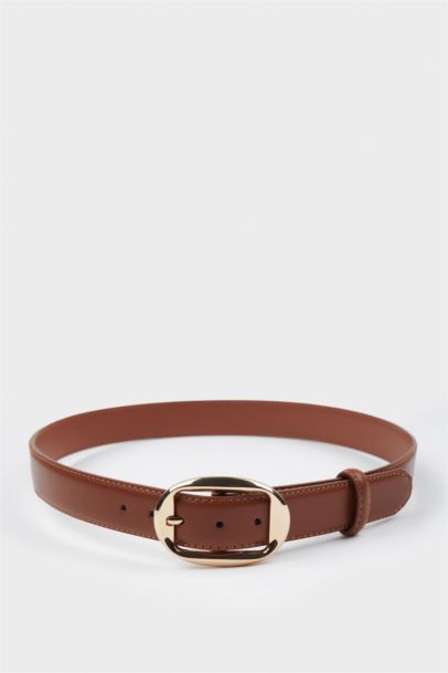 Kadın Büyük Toka Suni Deri Jean Kemeri