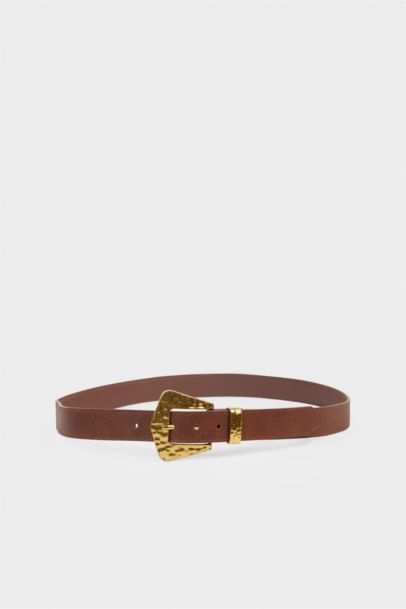 Woman Faux Leather Belt