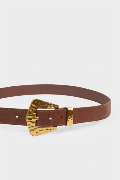 Woman Faux Leather Belt